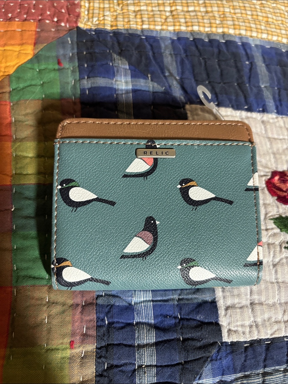 Relic Teal Bird Card Case